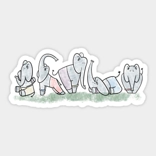 Elephant Yoga Sticker